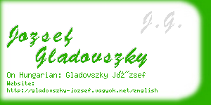 jozsef gladovszky business card